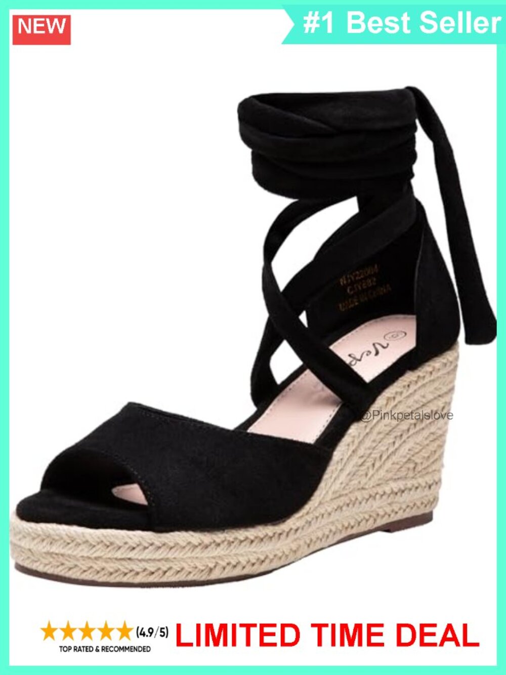 Suede Lace Up Espadrille Wedge Sandals Open Toe Platform Comfort